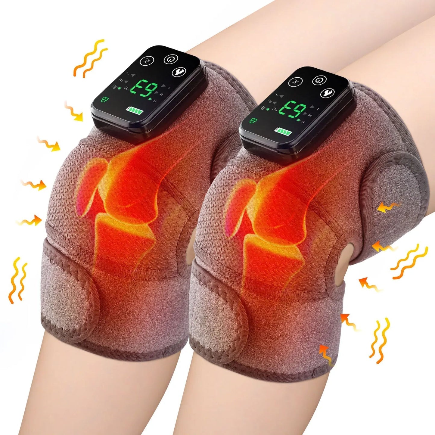 Therapeutic Knee and Shoulder Support Wrap with Heat Massage - VogeLuxe