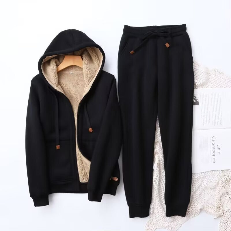 Cozy Women's Hooded Loungewear Sweat Suit - VogeLuxe