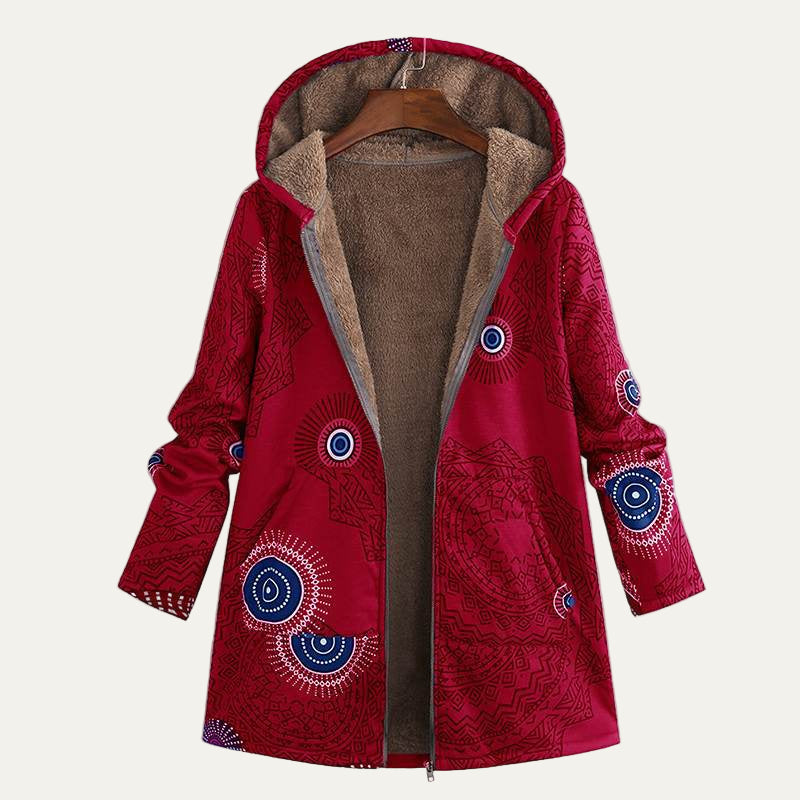 VogeLuxe | Women’s Oversized Floral Hooded Cardigan