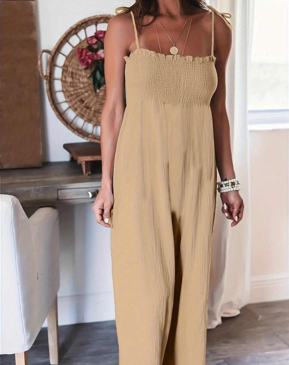 Relaxed Fit Women's Summer Wide Leg Jumpsuit - BritishElegance