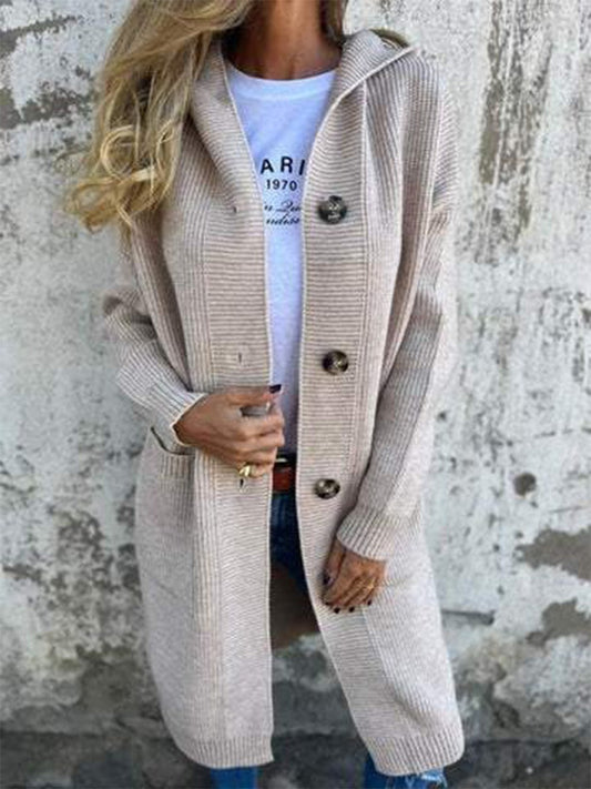Women's Cozy Oversized Hooded Cardigan - VogeLuxe