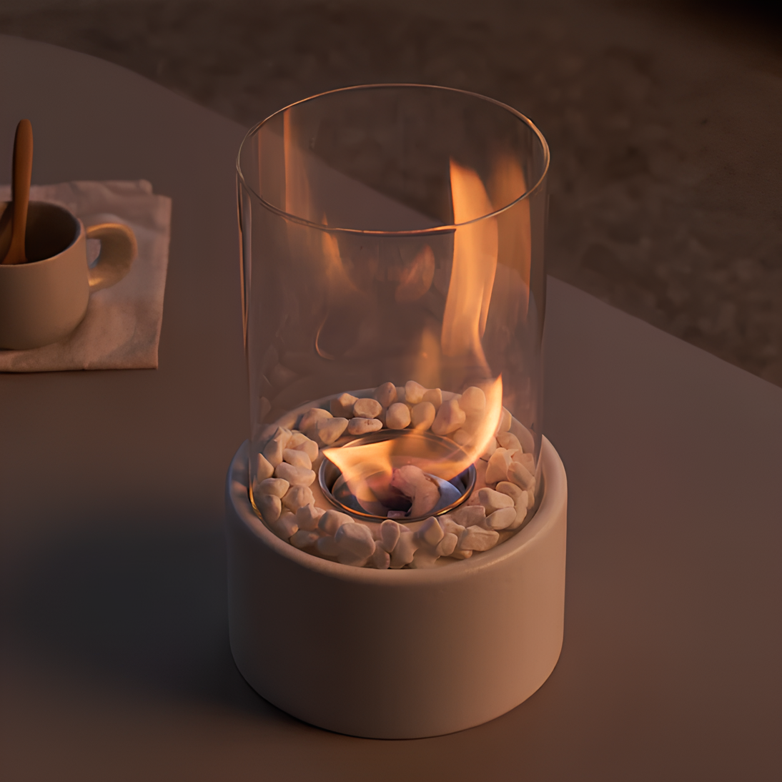 Traditional Glass Oil Table Lamp