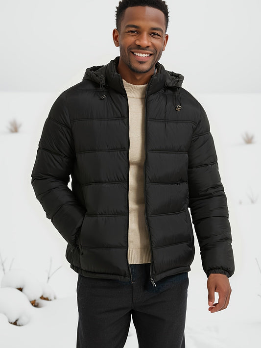 Waterproof Men's Parka Coat with Pockets - VogeLuxe