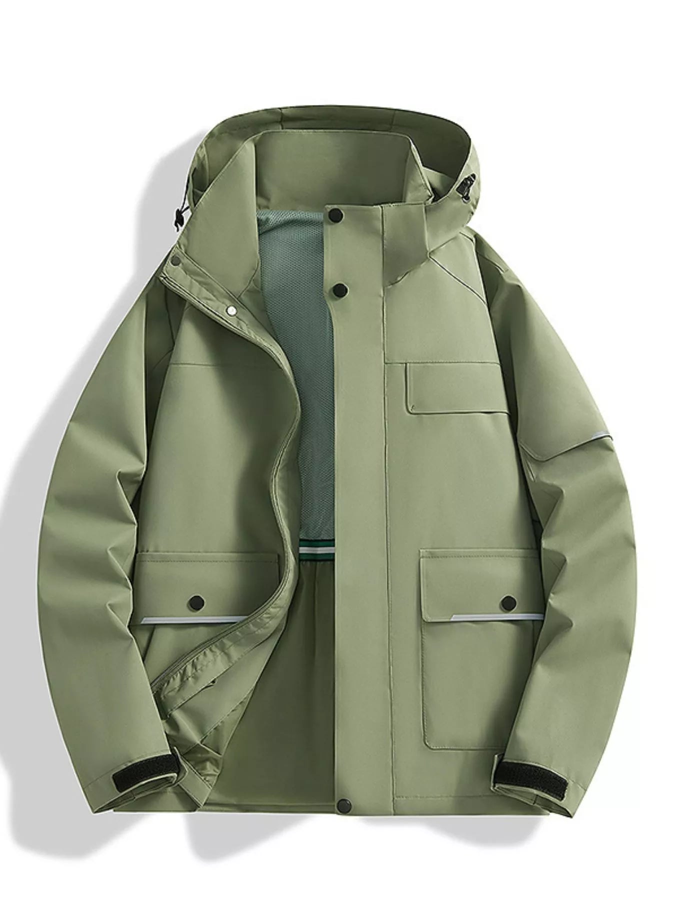 Large Size Waterproof Windbreaker Coat