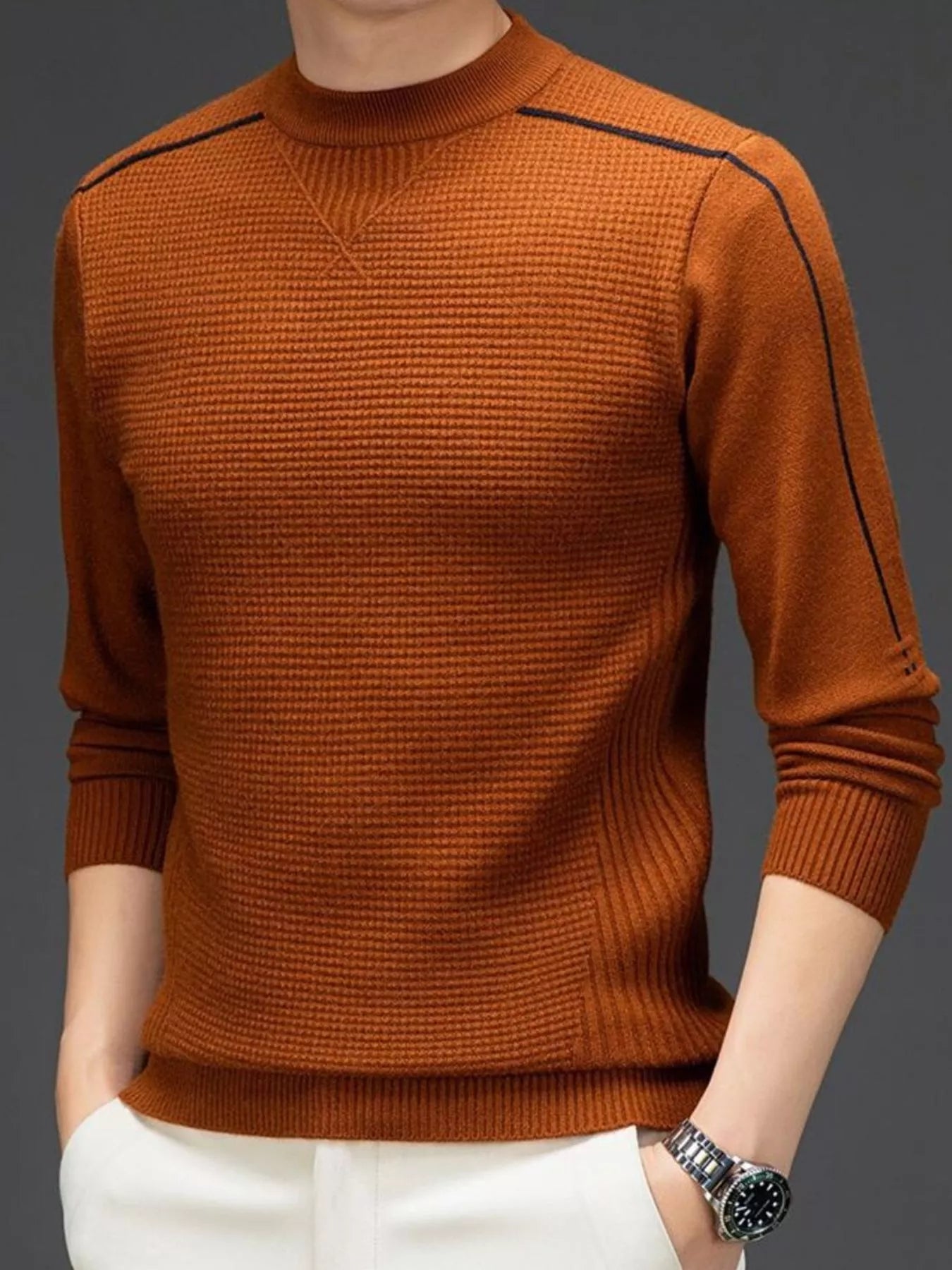 Big and Tall Crew Neck Sweater Top