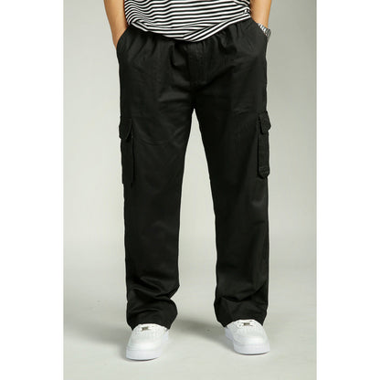 Relaxed Fit Black Mens Cargo Pants for Daily Wear