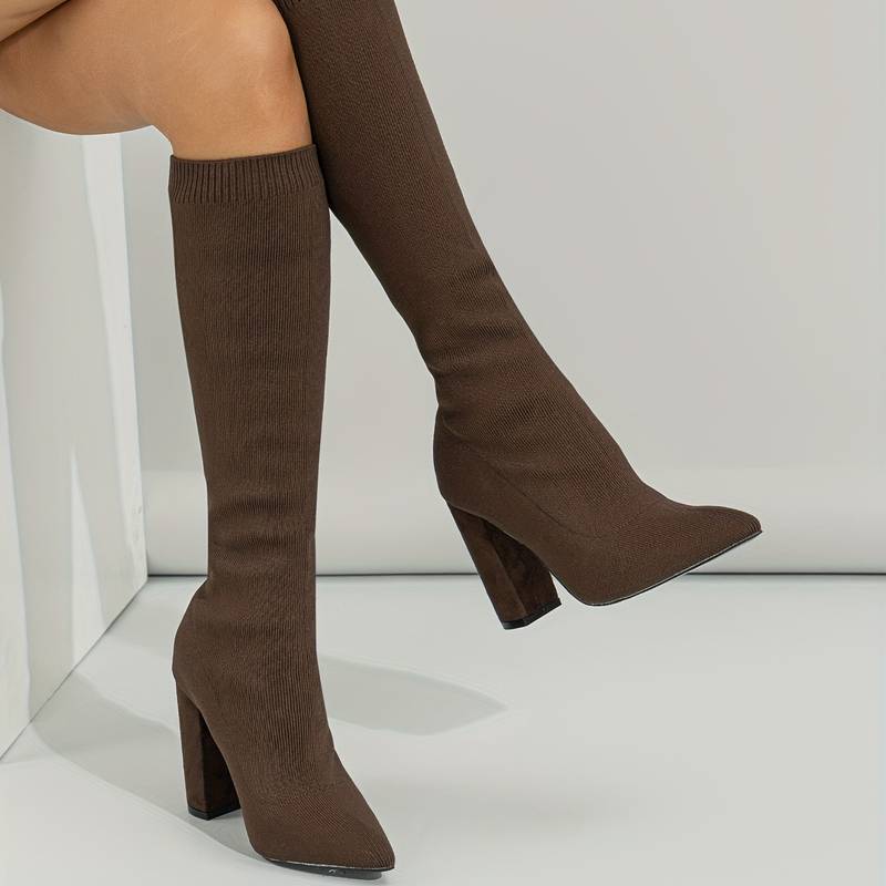 Soft Cozy Sock Boots With Cushioned Heels For Women
