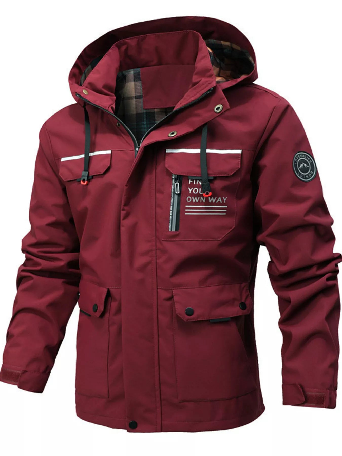 Large Size Waterproof Hooded Parka Jacket