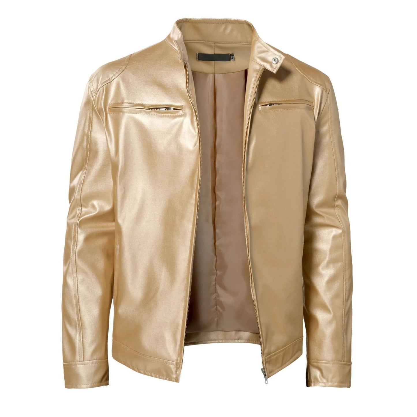 Relaxed Fit Mens Vegan Leather Jacket