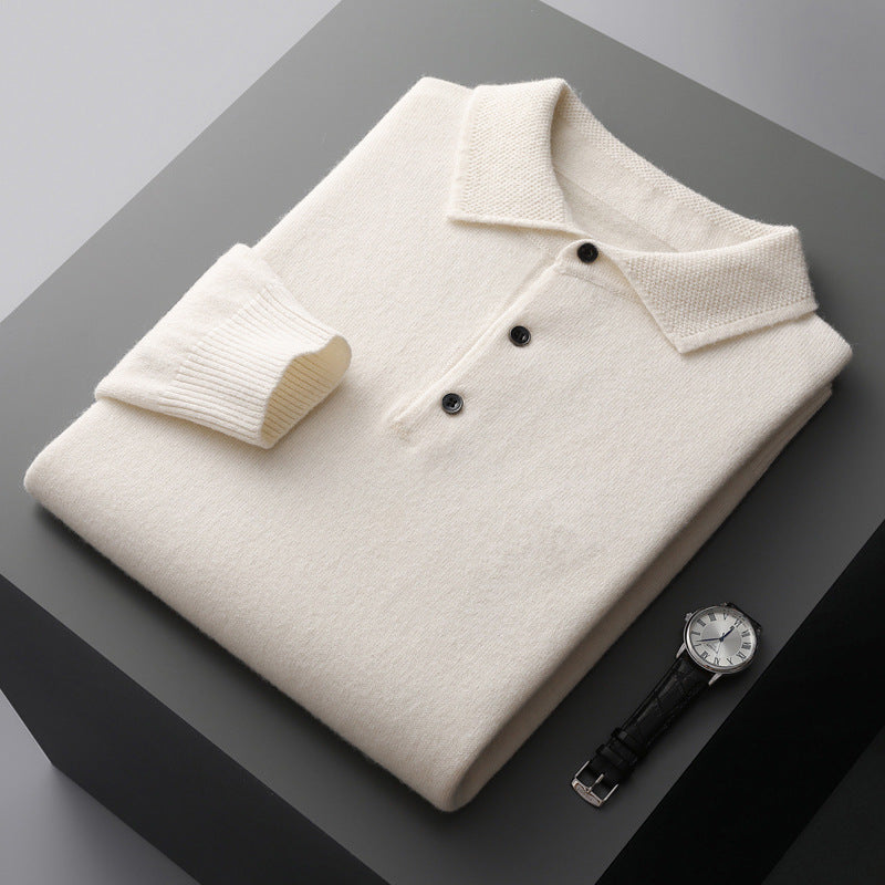 Premium Soft Merino Wool Polo Shirt - VogeLuxe