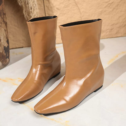 Narrow Fit Ankle Leather Boots
