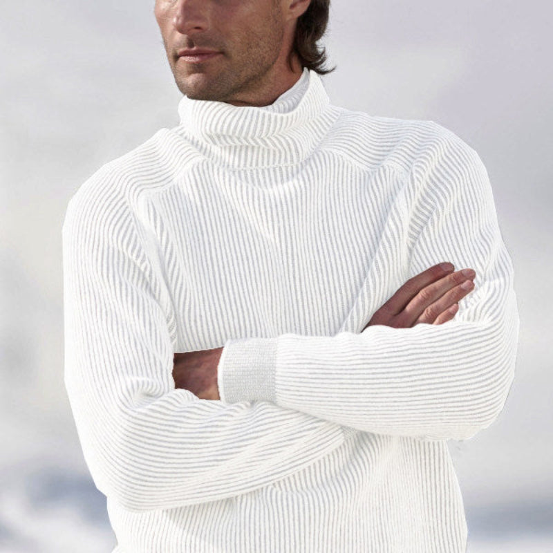 Cozy Striped Crew Neck Winter Sweater