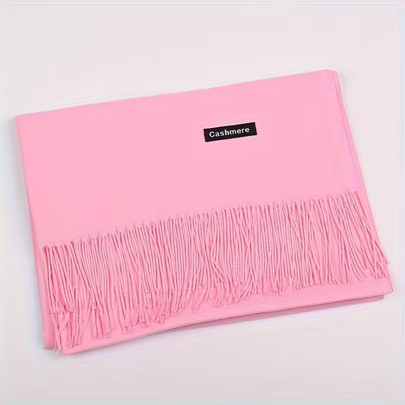 Cozy Plain Cashmere Feel Winter Scarf