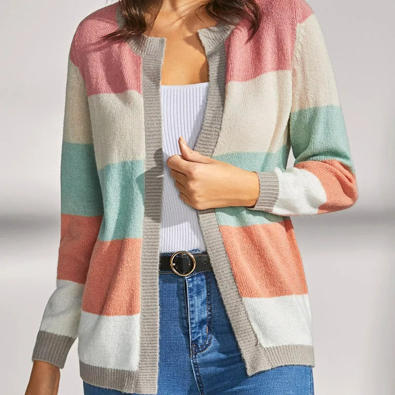 Soft Colourful Women's Cashmere Open Cardigan Sweater - VogeLuxe