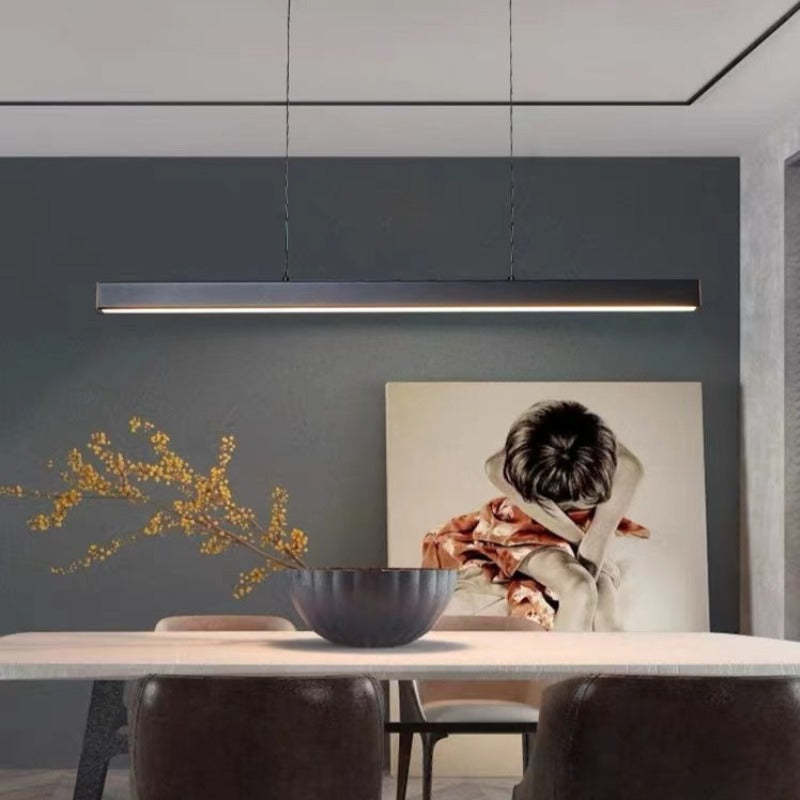 Contemporary Metal and Glass Dining Chandelier - VogeLuxe
