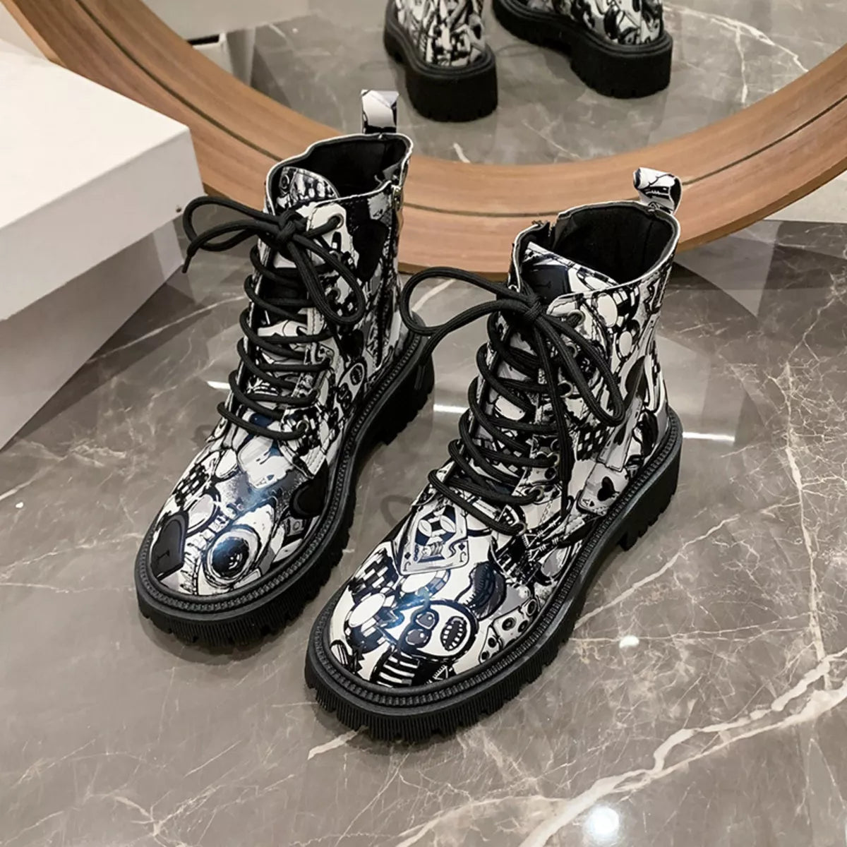 Street Art Military Style Boots