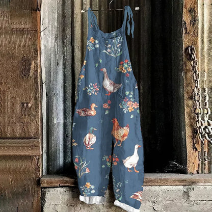 Summer Floral Print Women's Jumpsuit - BritishElegance