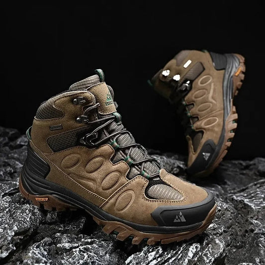 Waterproof Brown Trekking Boots - VogeLuxe