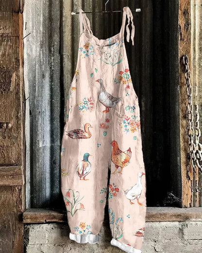Summer Floral Print Women's Jumpsuit