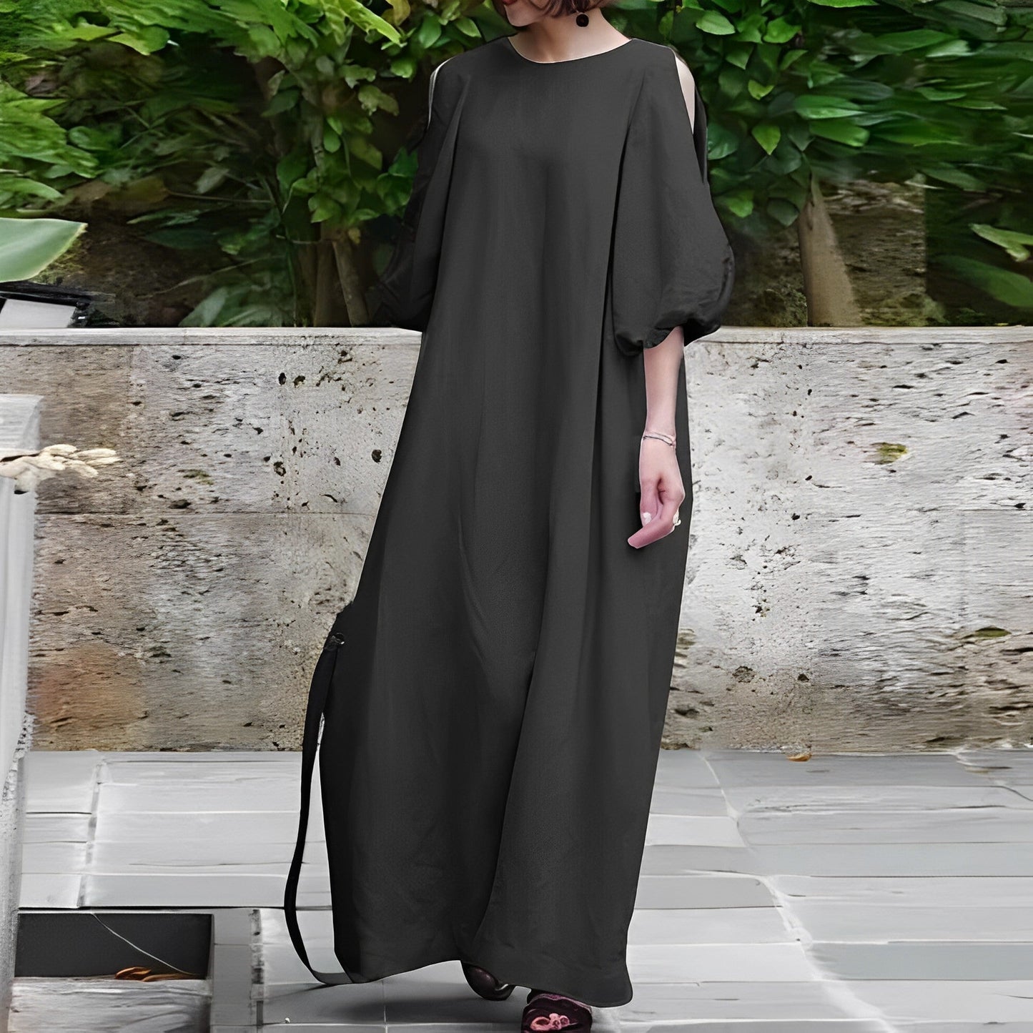 Chic Floral Sundress with Puff Sleeves for Women - VogeLuxe