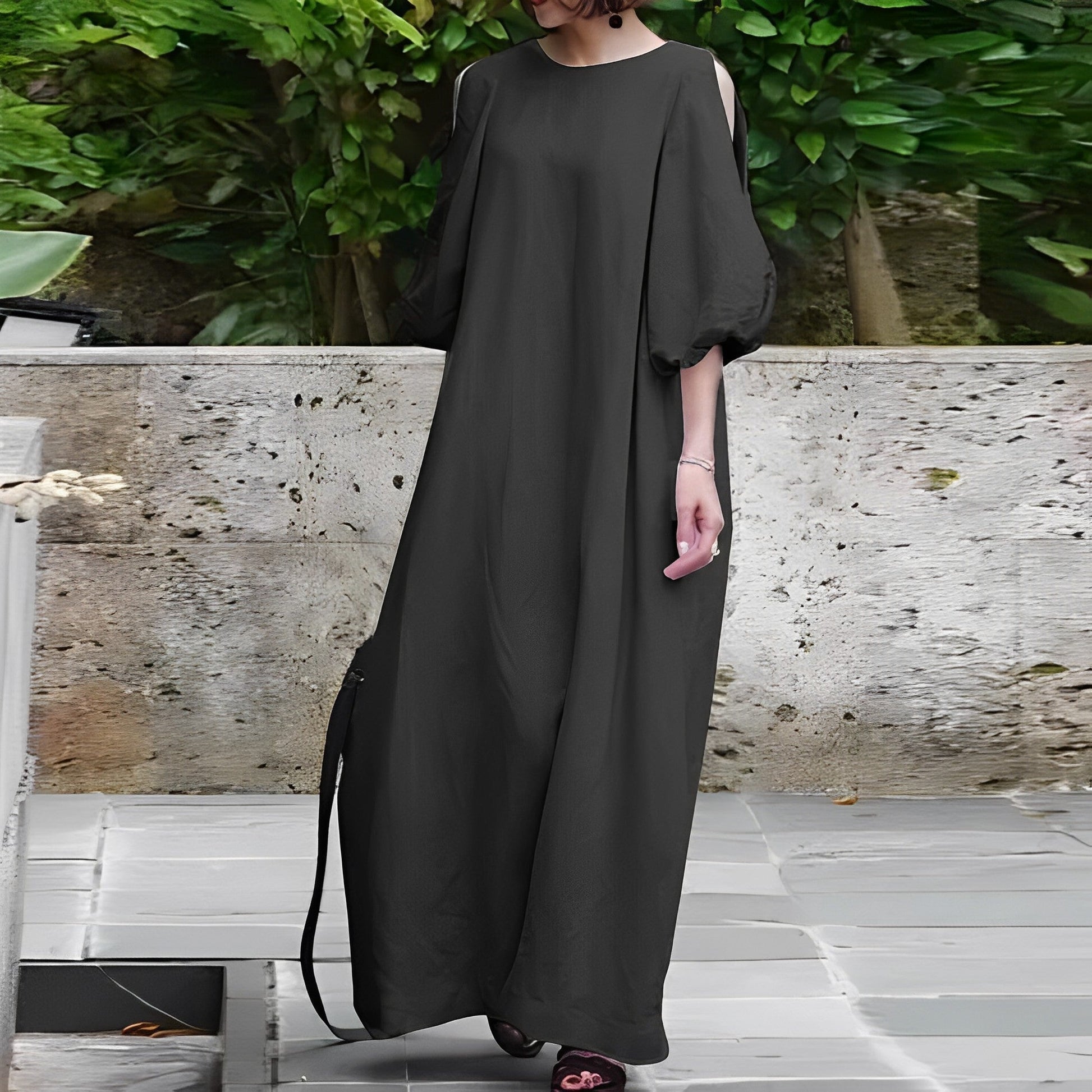 Chic Floral Sundress with Puff Sleeves for Women - VogeLuxe