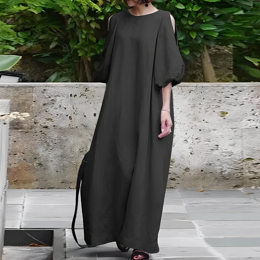 Chic Floral Sundress with Puff Sleeves for Women - VogeLuxe