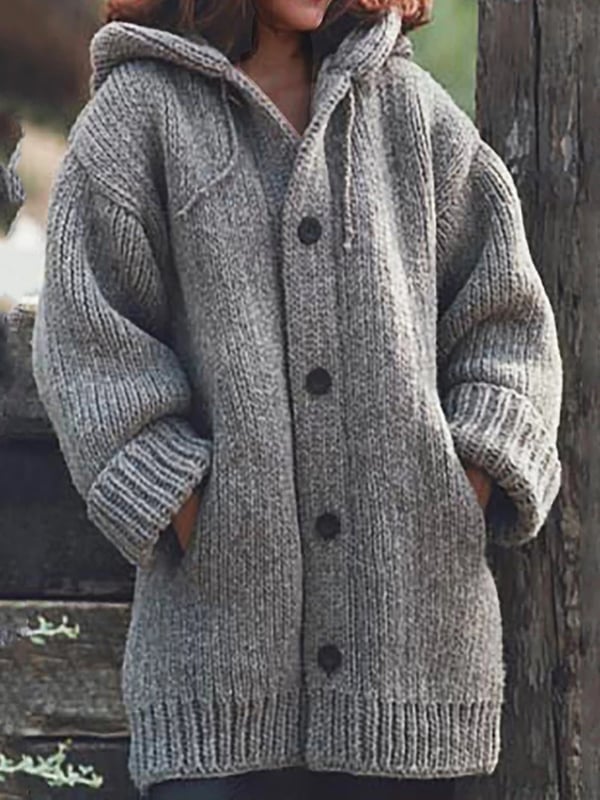 Cozy Women's Oversized Hooded Sweater Cardigan