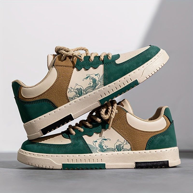 Men's Vintage Graphic Low Top Sneakers