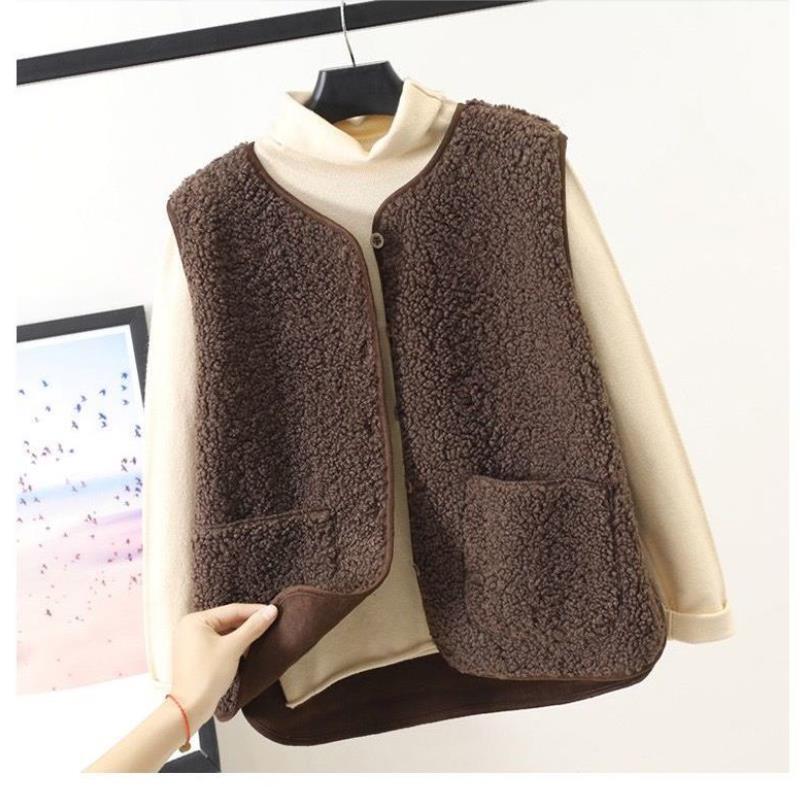 Ladies Relaxed Fit Open Front Vest - VogeLuxe