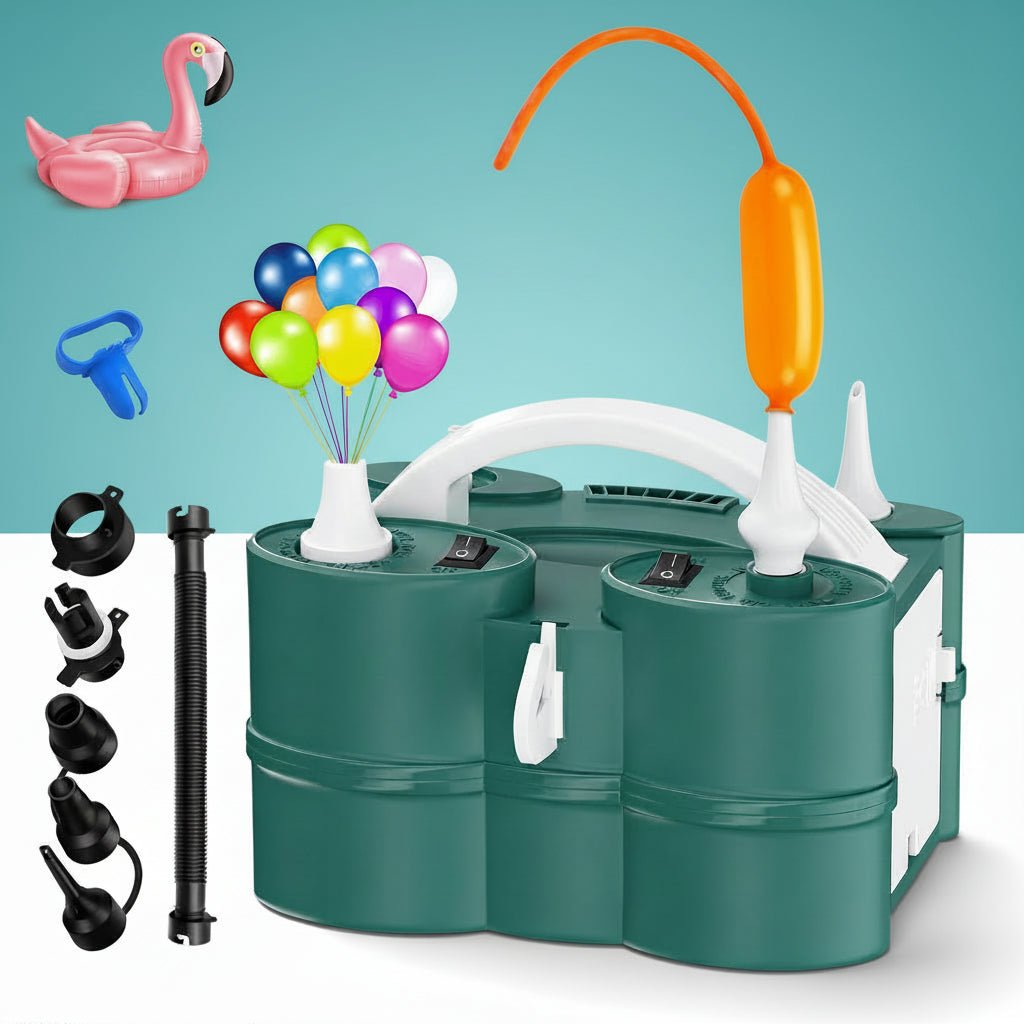 Fast Dual Nozzle Portable Air Pump for Parties
