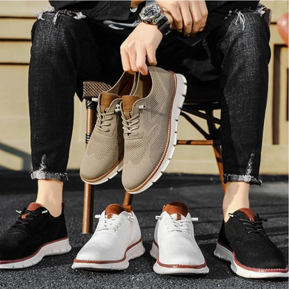 VogeLuxe | Men’s Mixed Media Low Top Platform Sneakers