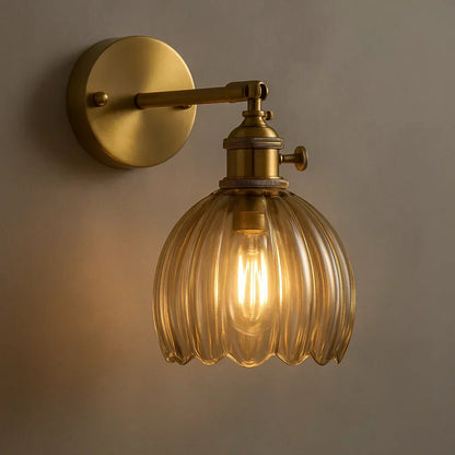 Classic Floral Glass Wall Lamp - VogeLuxe