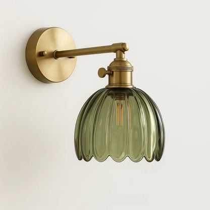 Classic Floral Glass Wall Lamp