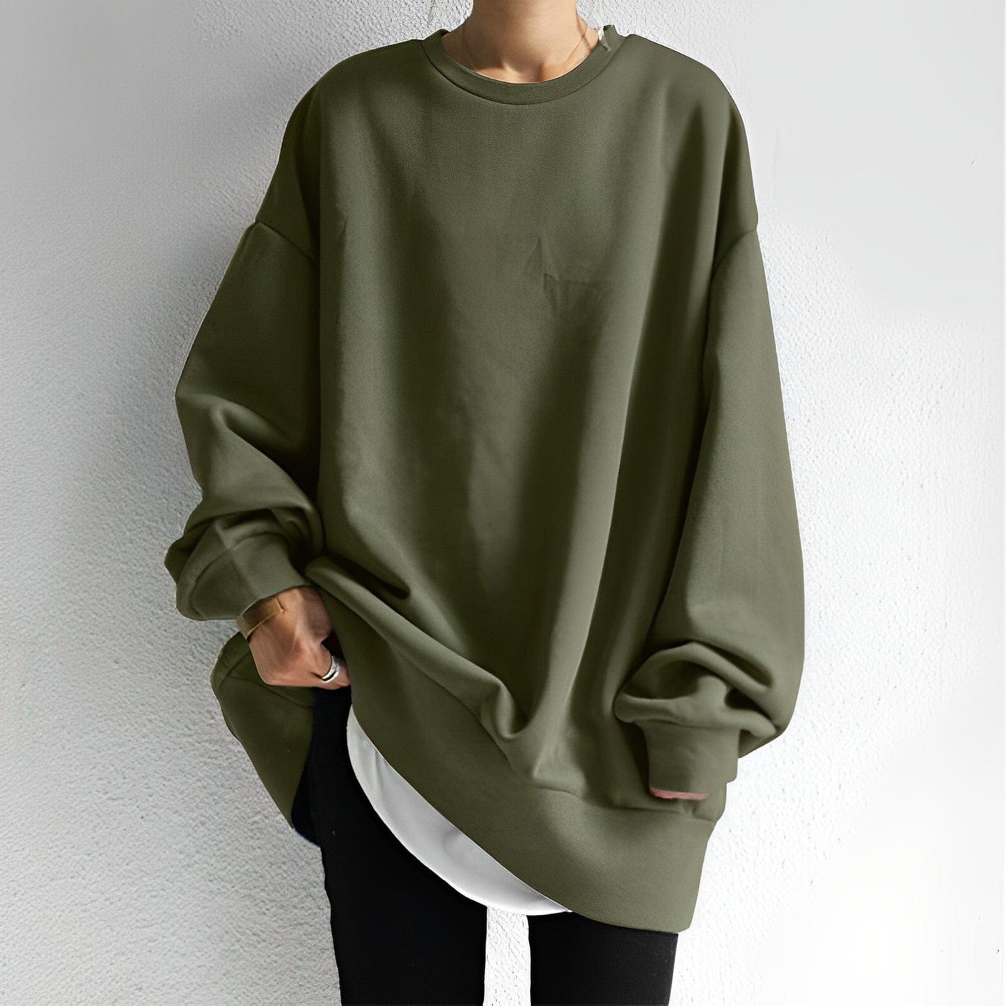 Comfy Large Crew Neck Sweatshirt – Casual Fit