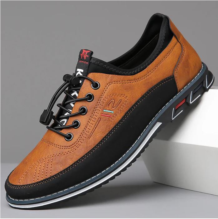 Stylish Mens Leather Shoes - Comfortable Modern Loafers - VogeLuxe