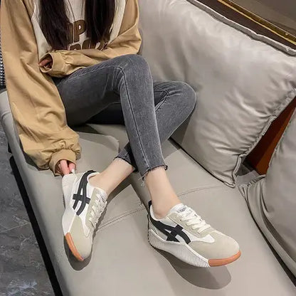 VogeLuxe | Women’s Low Top Sneakers with Sculpted Outsole