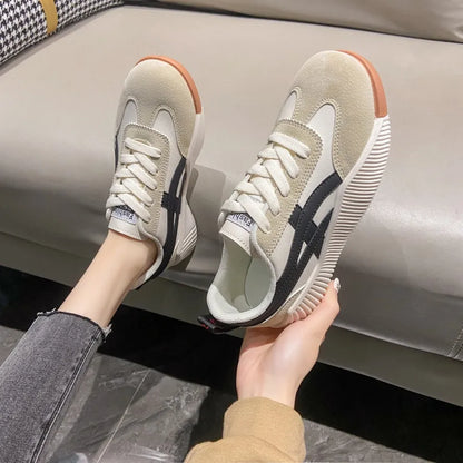 VogeLuxe | Women’s Low Top Sneakers with Sculpted Outsole