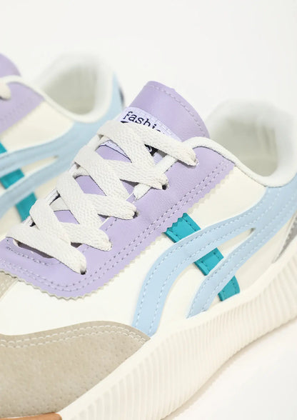 VogeLuxe | Women’s Low Top Sneakers with Sculpted Outsole