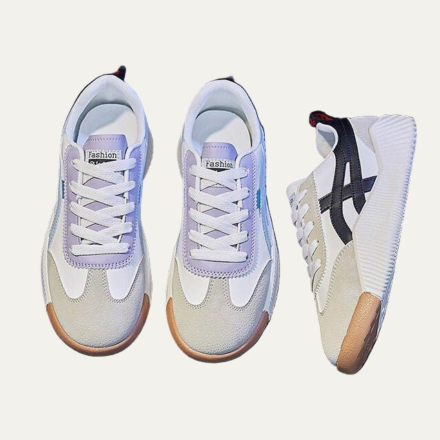 VogeLuxe | Women’s Low Top Sneakers with Sculpted Outsole