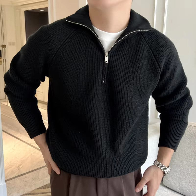 Men's Classic Quarter Zip Pullover Sweater