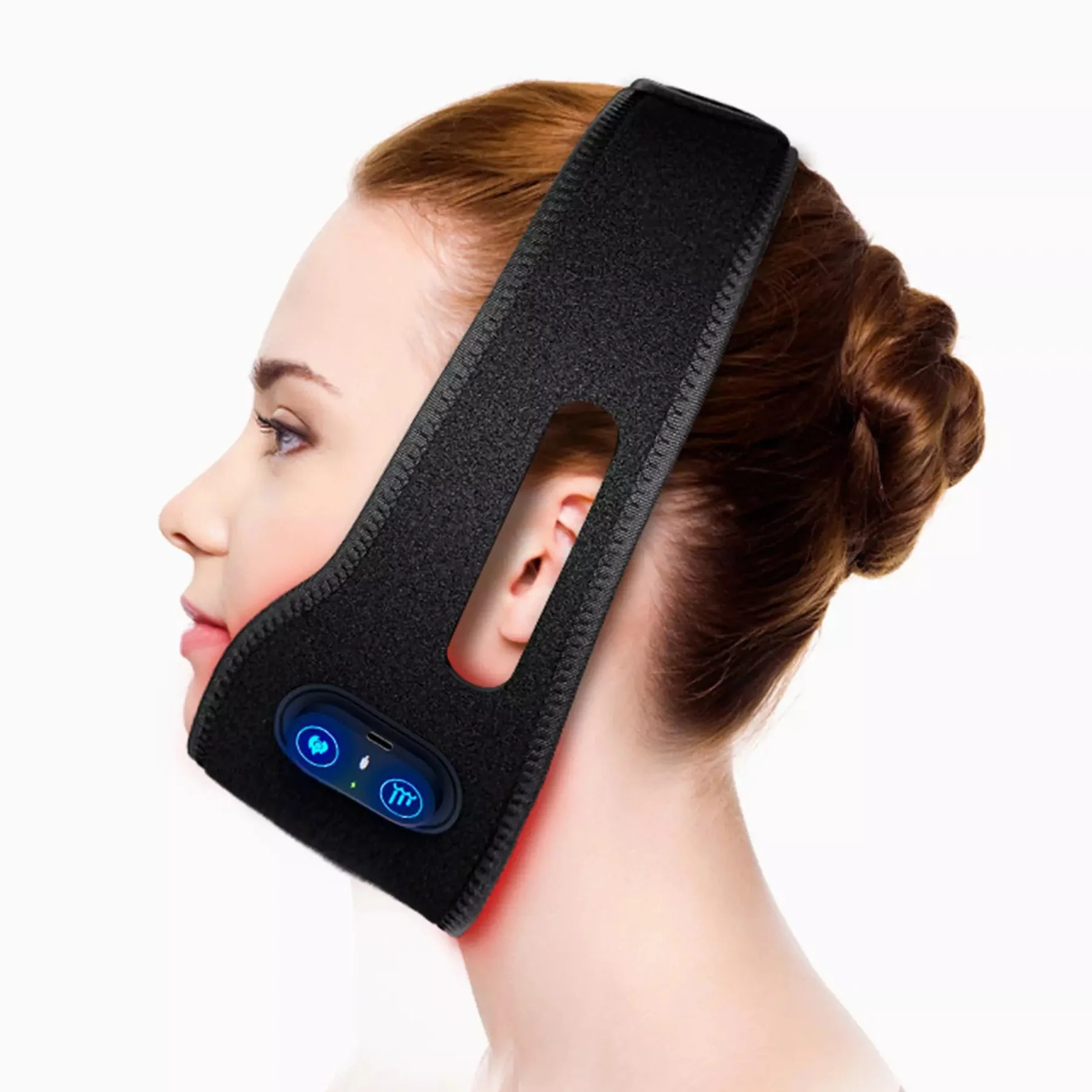 Sculpting Red Light Chin Slimming Belt - VogeLuxe