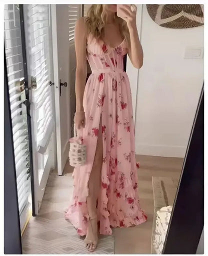 Beautiful Flower Long Evening Gown for Women - VogeLuxe