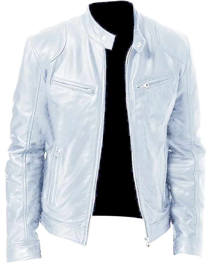 Relaxed Fit Mens Vegan Leather Jacket