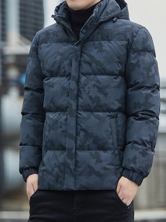 Warm Camouflage Hoodie Coat for Men - VogeLuxe