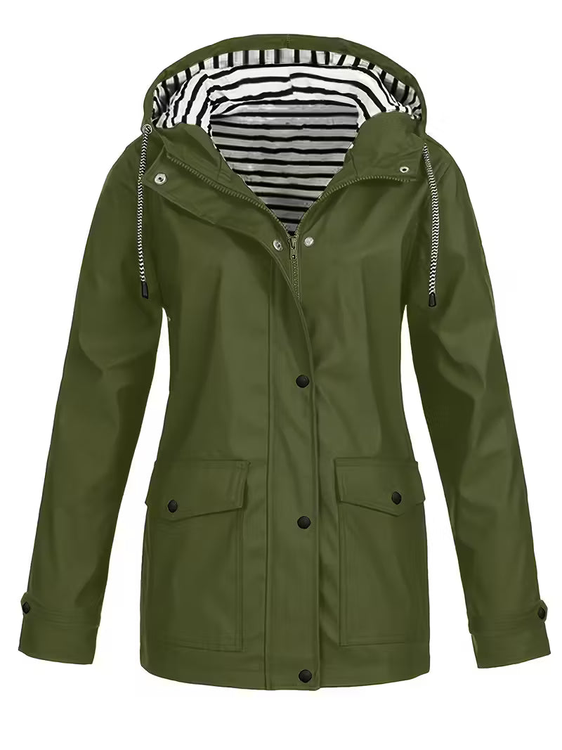 Waterproof Women's Rain Coat - Breathable Lightweight Jacket