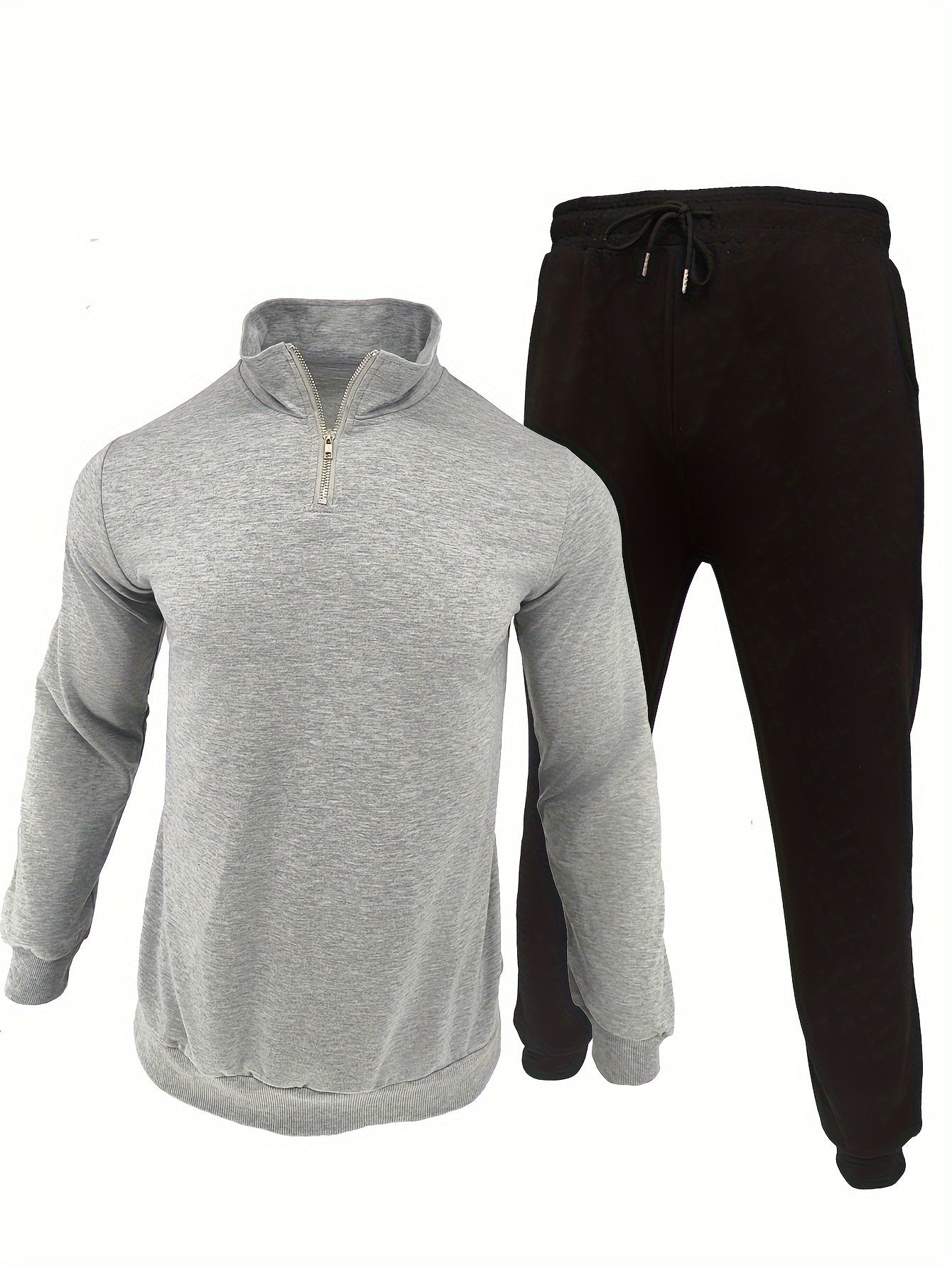 Relaxed Fit Sports Tracksuit Set for Men