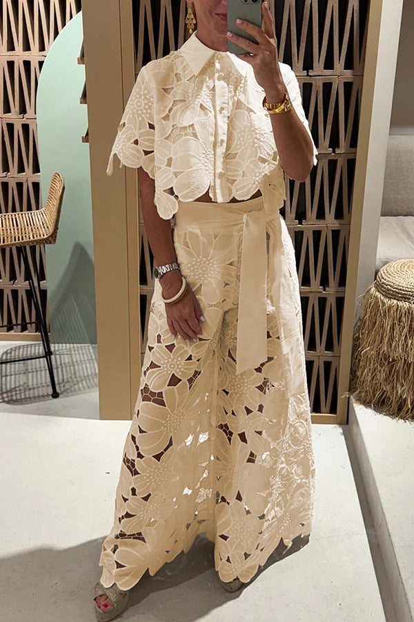 Delicate Lace 2 Piece Women's Set - VogeLuxe