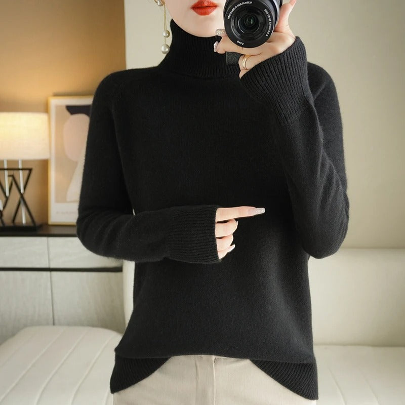 Ladies' Crew Neck Wool Sweater