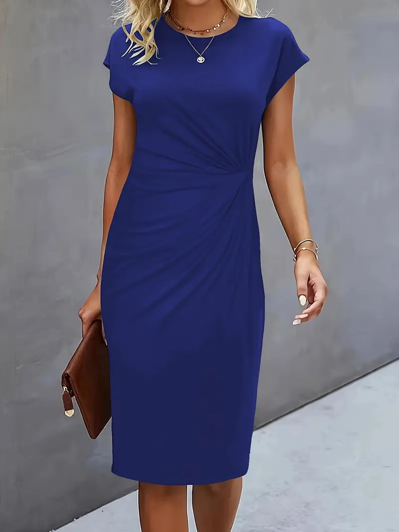 Elegant Ladies' Scoop Neck Casual Dress