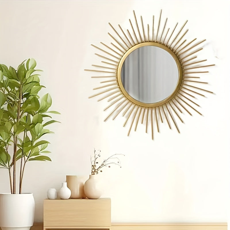 Classic Floral Round Wall Mirror